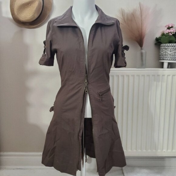 Vintage Y2K Utility Cargo "Aviator" Style Zip Dress - Picture 4 of 16